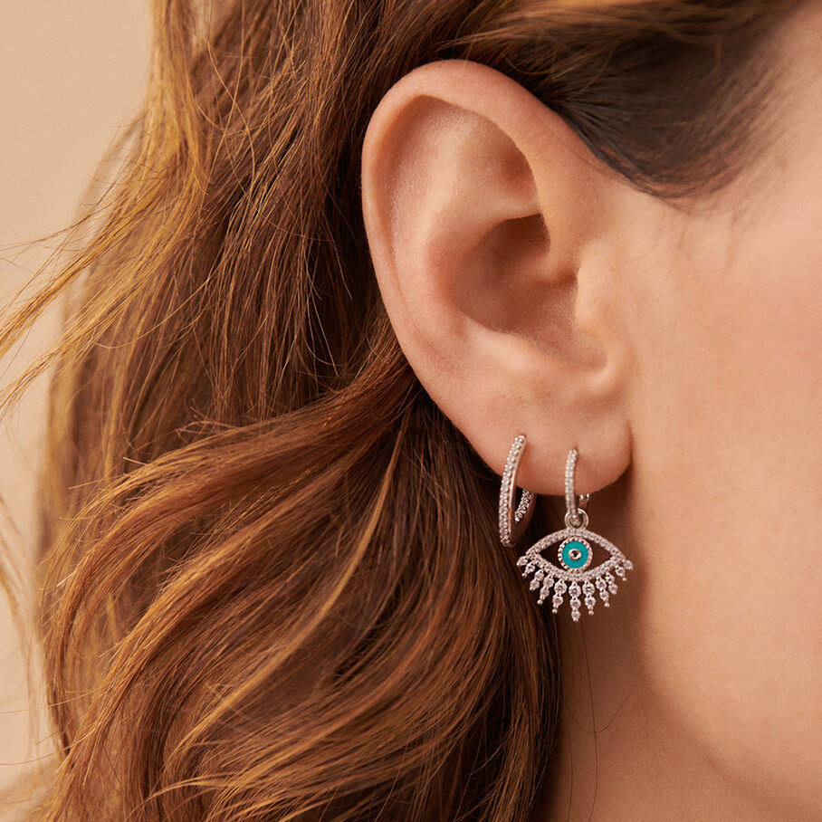 Criollas GEMINI - Cristal / Plateado - Pendientes  | Agatha