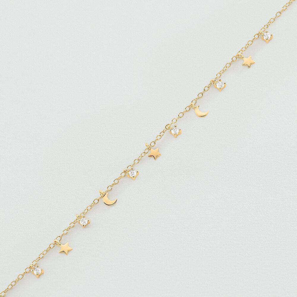 Pulsera de cadena LUNITAS - Cristal / Dorado - Pulsera de cadena  | Agatha