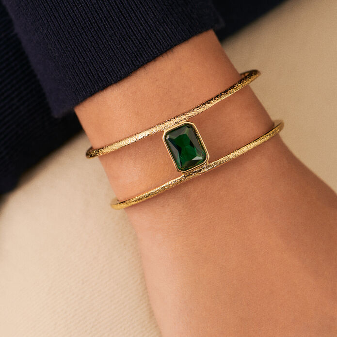 Pulsera esclava CLEOPATR - Verde / Dorado - Pulseras  | Agatha