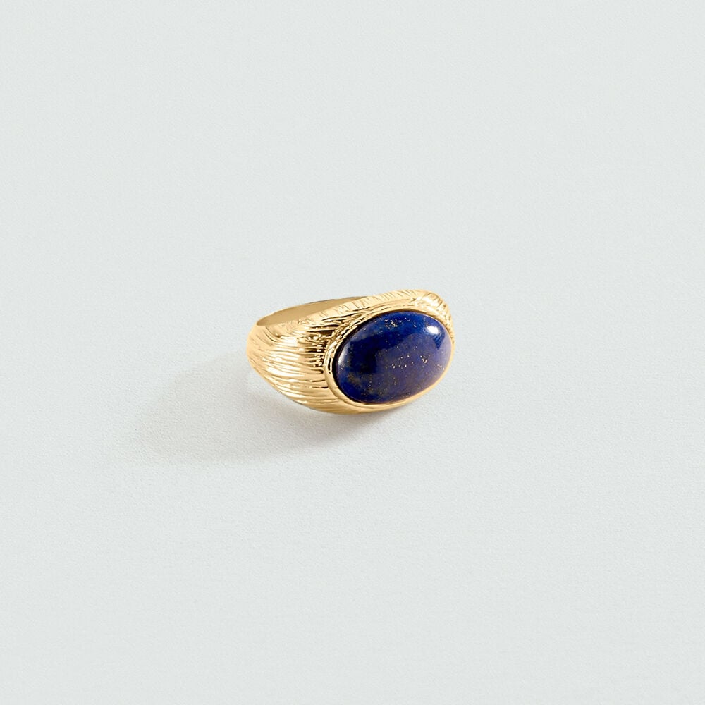 Anillo ancho PETRA - Lapis / Oro - Anillos de fantasía  | Agatha