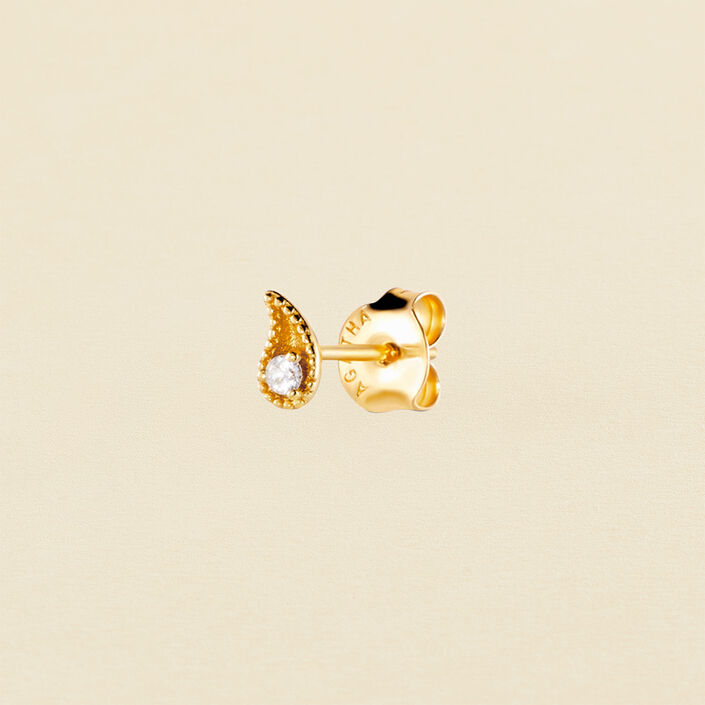 Piercing mini VIRGULA - Cristal / Dorado - Piercings  | Agatha