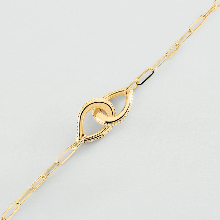 Pulsera de cadena GEMINI - Cristal / Oro - Pulseras  | Agatha