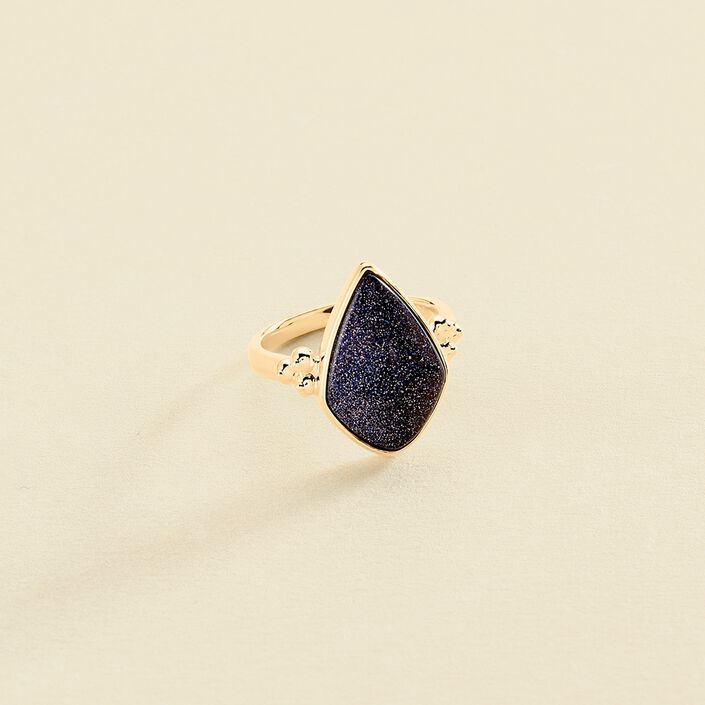 Anillo fino CREPUSCULE - Azul / Oro - Anillos  | Agatha