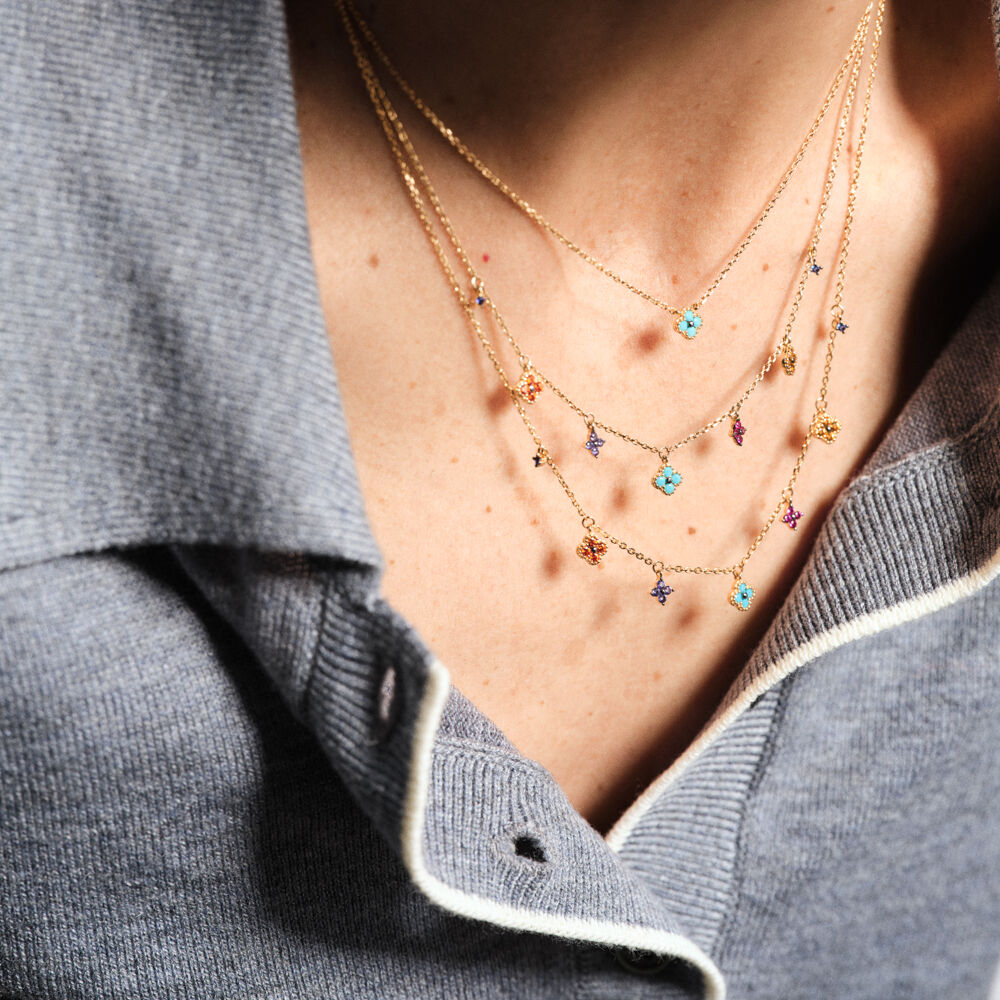 Collar corto BELOVED - Turquesa / Oro - Collar corto  | Agatha