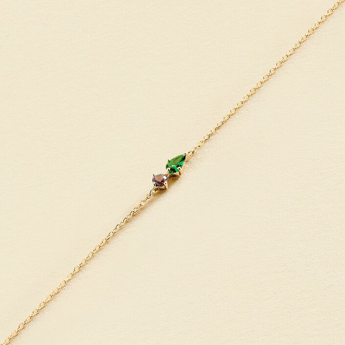 Pulsera de cadena ASTRE - Verde / Dorado - Pulseras  | Agatha