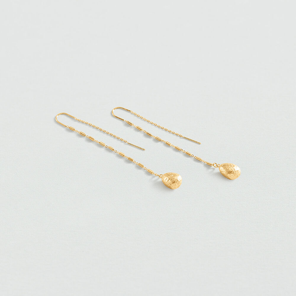 Pendientes largos CALMA - Dorado - Pendientes  | Agatha