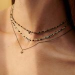 Collar corto DIAMONDS - Oro / Gris - Collares  | Agatha