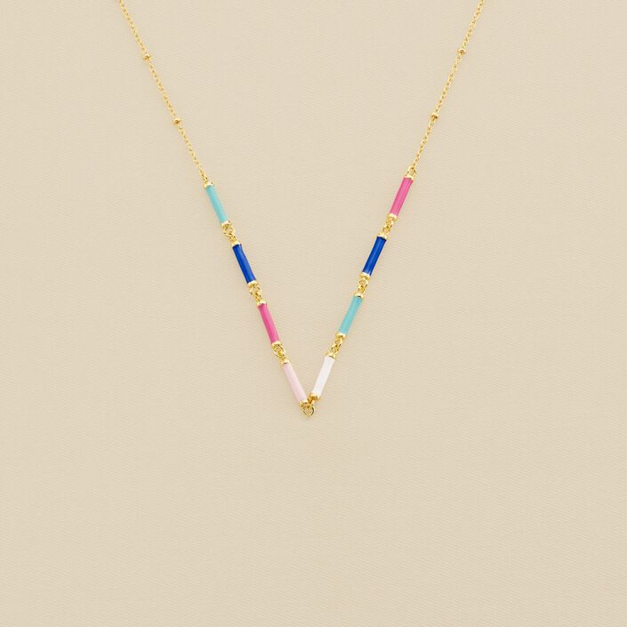 Collar corto BONHEUR - Rosa/blanco/azul - Collares  | Agatha