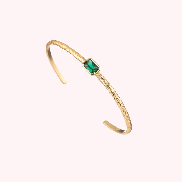 Pulsera rígida CLEOPATR - Verde / Dorado - Pulseras  | Agatha