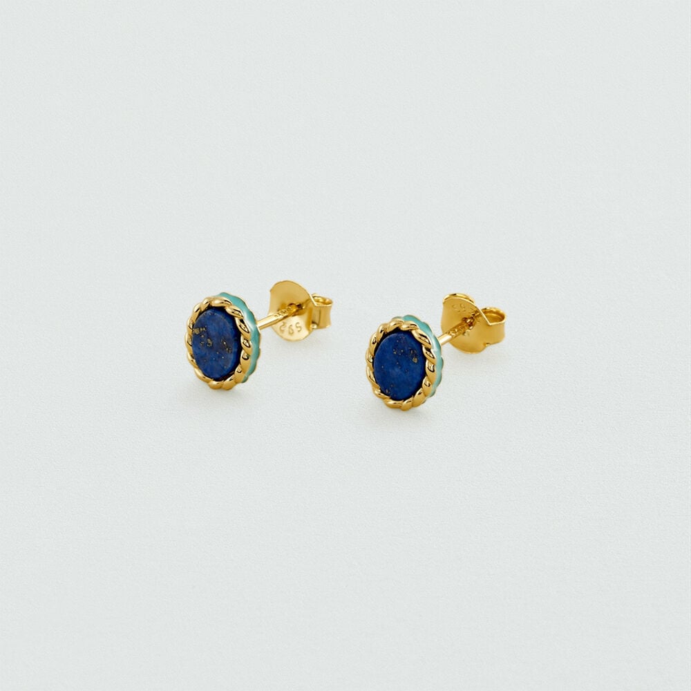 Pendientes cortos ATMA - Lapis/ azul - Pendientes cortos  | Agatha