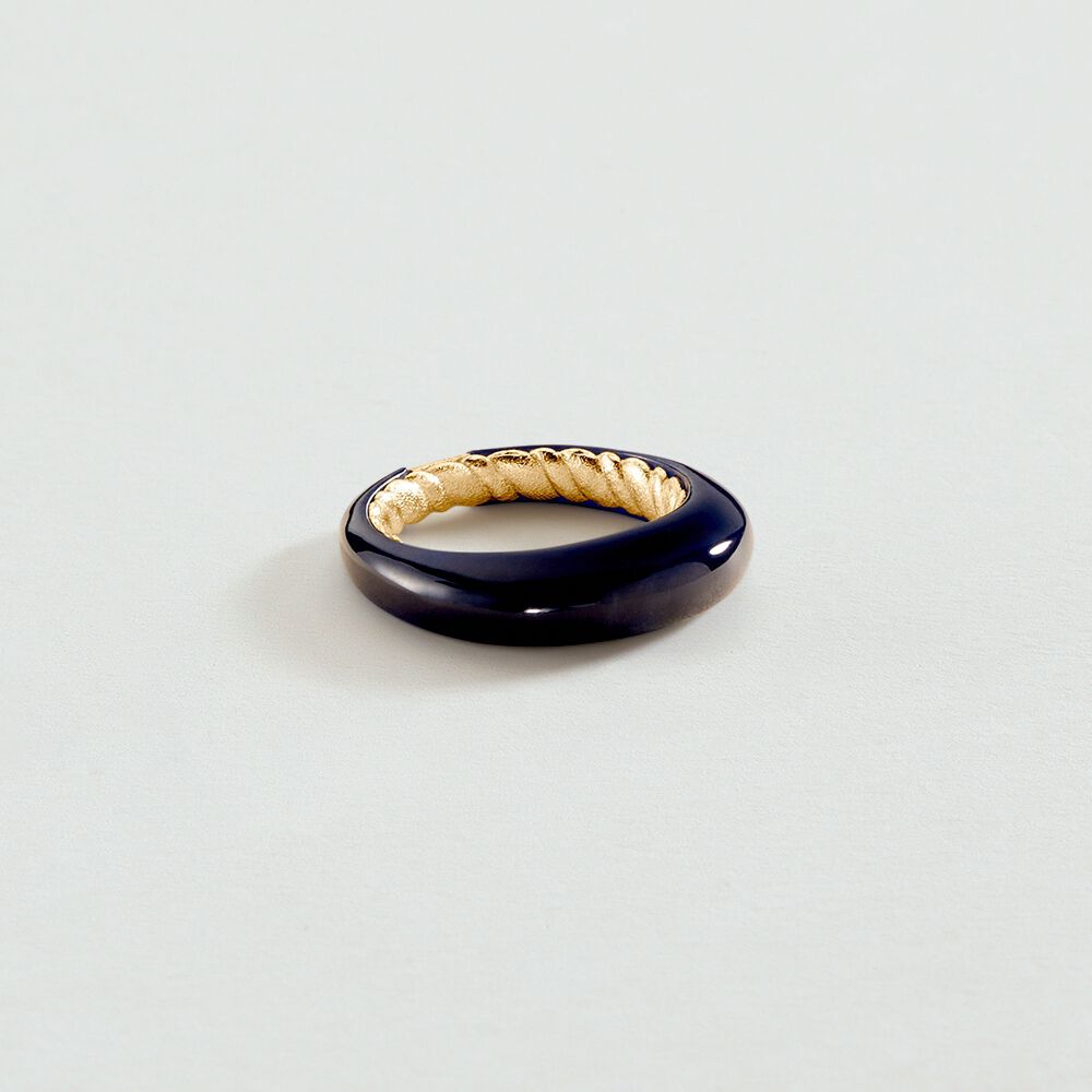 Anillo fino TORSADES - Azul / Oro - Anillos  | Agatha