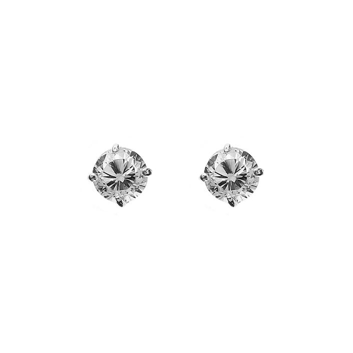 Pendientes cortos SOLITARIO - Cristal / Plateado - Pendientes  | Agatha