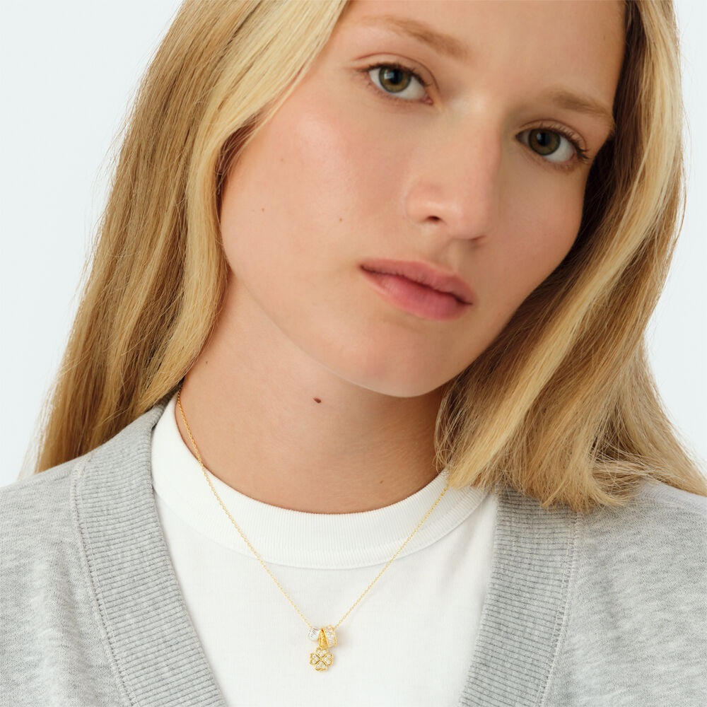 Colgante LUCKY - Cristal / Dorado - Joyas  | Agatha