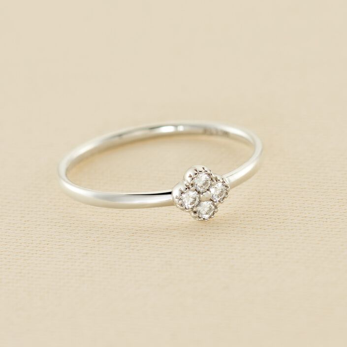 Anillo fino BELOVED - Cristal / Plateado - Anillos  | Agatha