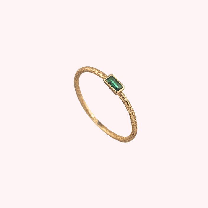 Anillo fino CLEOPATR - Verde / Dorado - Anillos  | Agatha