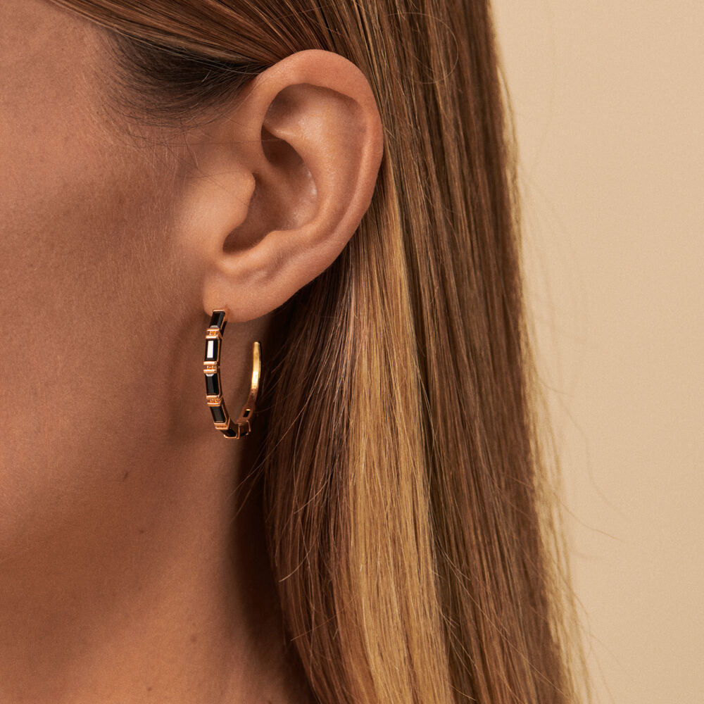 Criollas LUCILLE - Negro / Oro - Pendientes  | Agatha