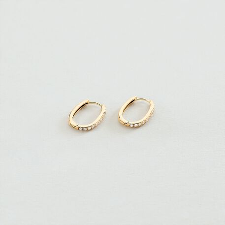 Criollas OVALAE - Cristal / Dorado - Pendientes  | Agatha