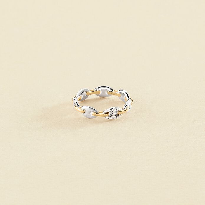 Anillo fino ETREINTE - Plata / Oro - Anillos  | Agatha
