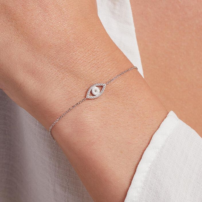 Pulsera de cadena LUCKY EYE - Turquesa / Plata - Pulseras  | Agatha