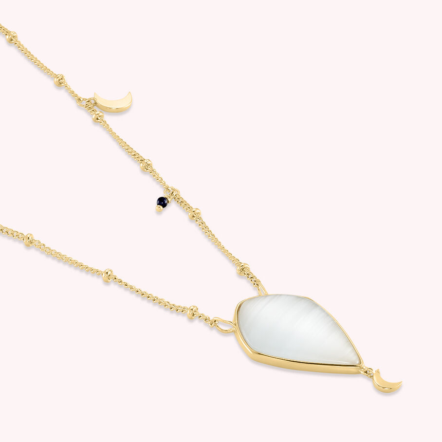 Collar midi ECLIPSE - Blanco / Oro - Collares  | Agatha