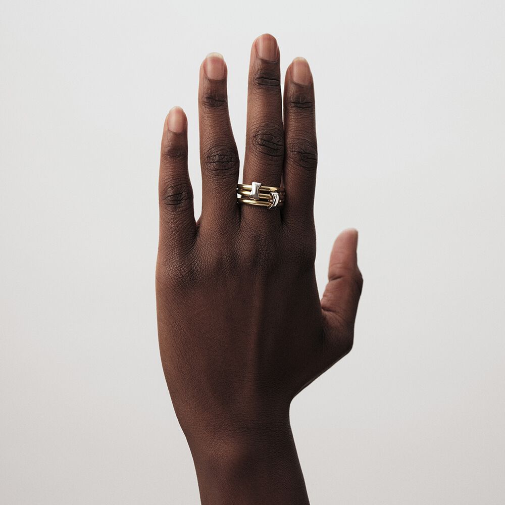 Anillo ancho AFFINITE - Dorado / Plateado - Anillos de fantasía  | Agatha