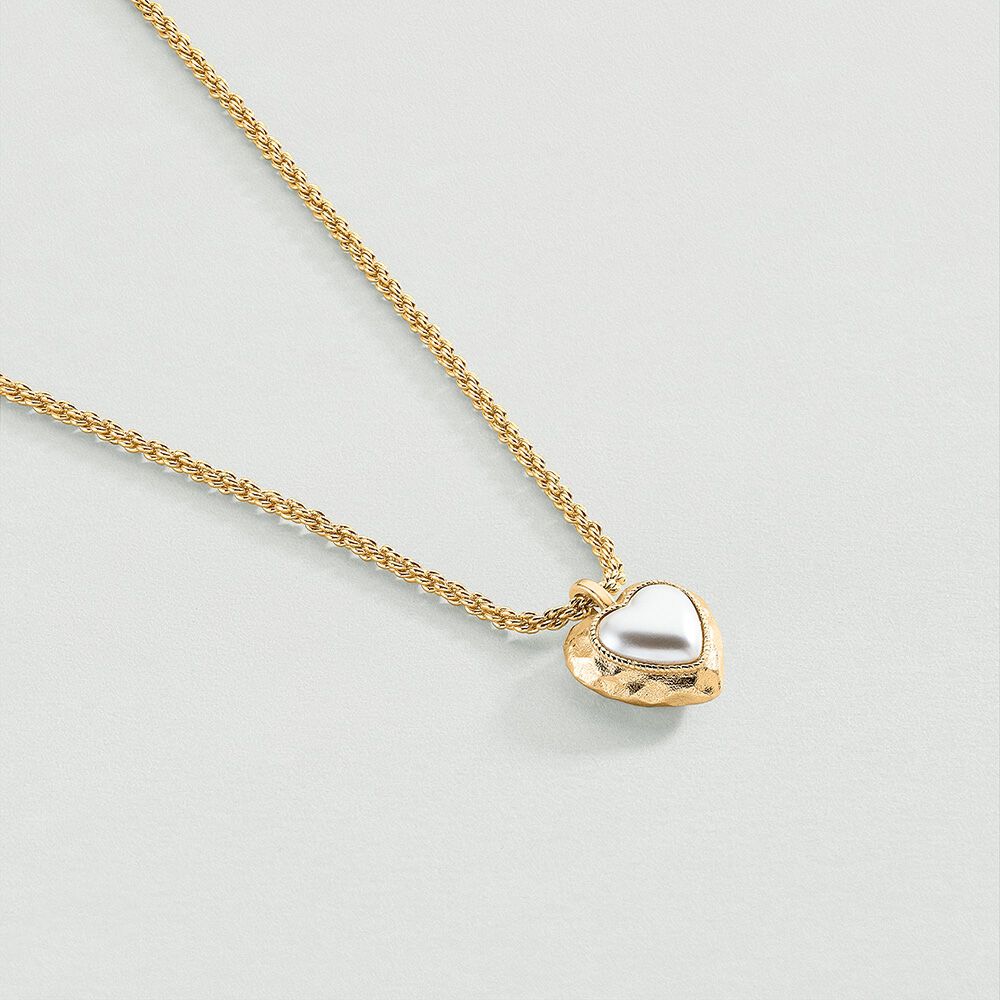 Collar midi N-13 - Perla / Oro - Collar de fantasía  | Agatha