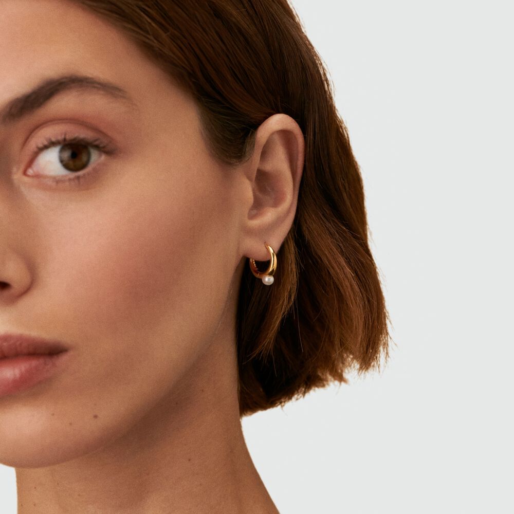 Piercing criolla LISA - Perla / Oro - Piercings  | Agatha
