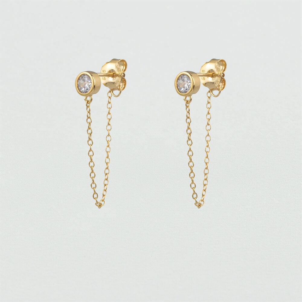 Pendientes largos SERTISCLOS - Cristal / Dorado - Pendientes largos  | Agatha