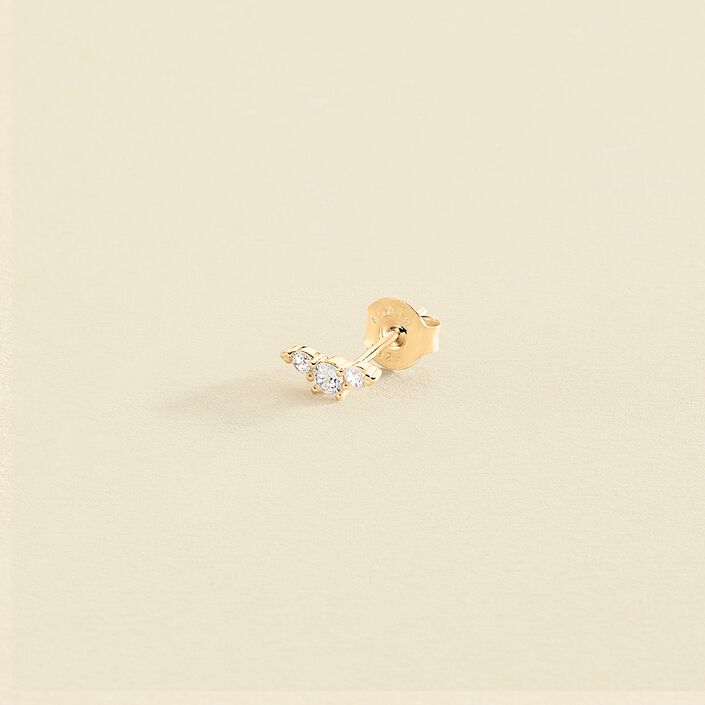 Piercing mini CROISSAN - Cristal / Dorado - Piercings  | Agatha