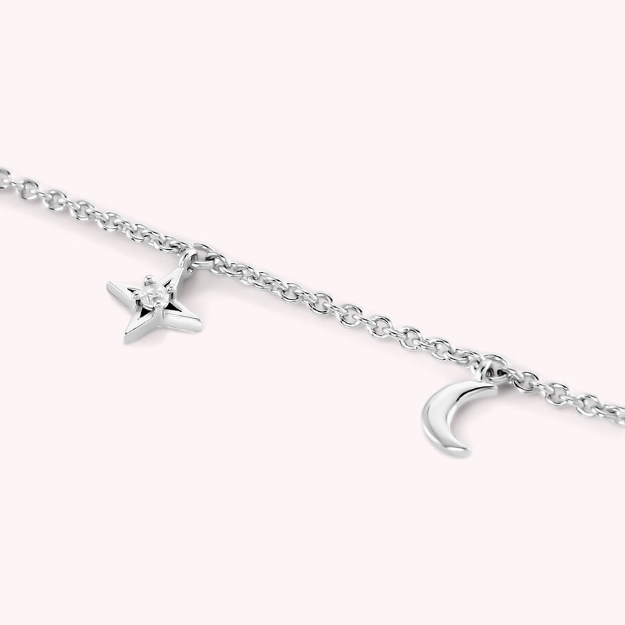 Pulsera de cadena GALAXIE - Cristal / Plateado - Pulseras  | Agatha