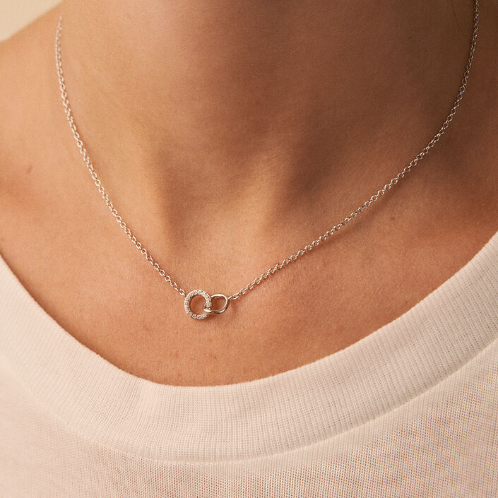Collar corto RONDOU - Cristal / Plateado - Collares  | Agatha