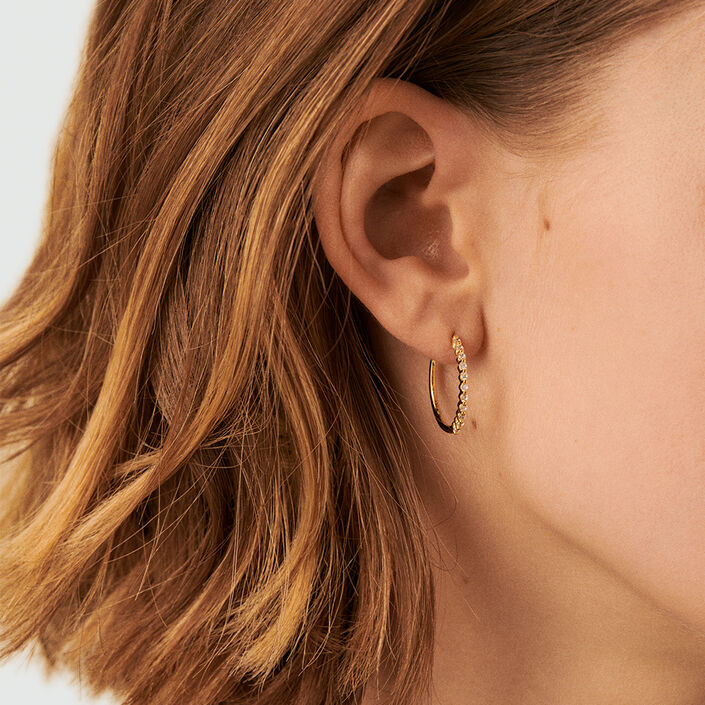 Criollas BELOVED - Cristal / Dorado - Pendientes  | Agatha