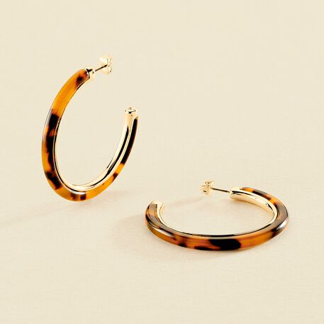 Criollas BOUCLE - Concha / Dorado - Pendientes  | Agatha