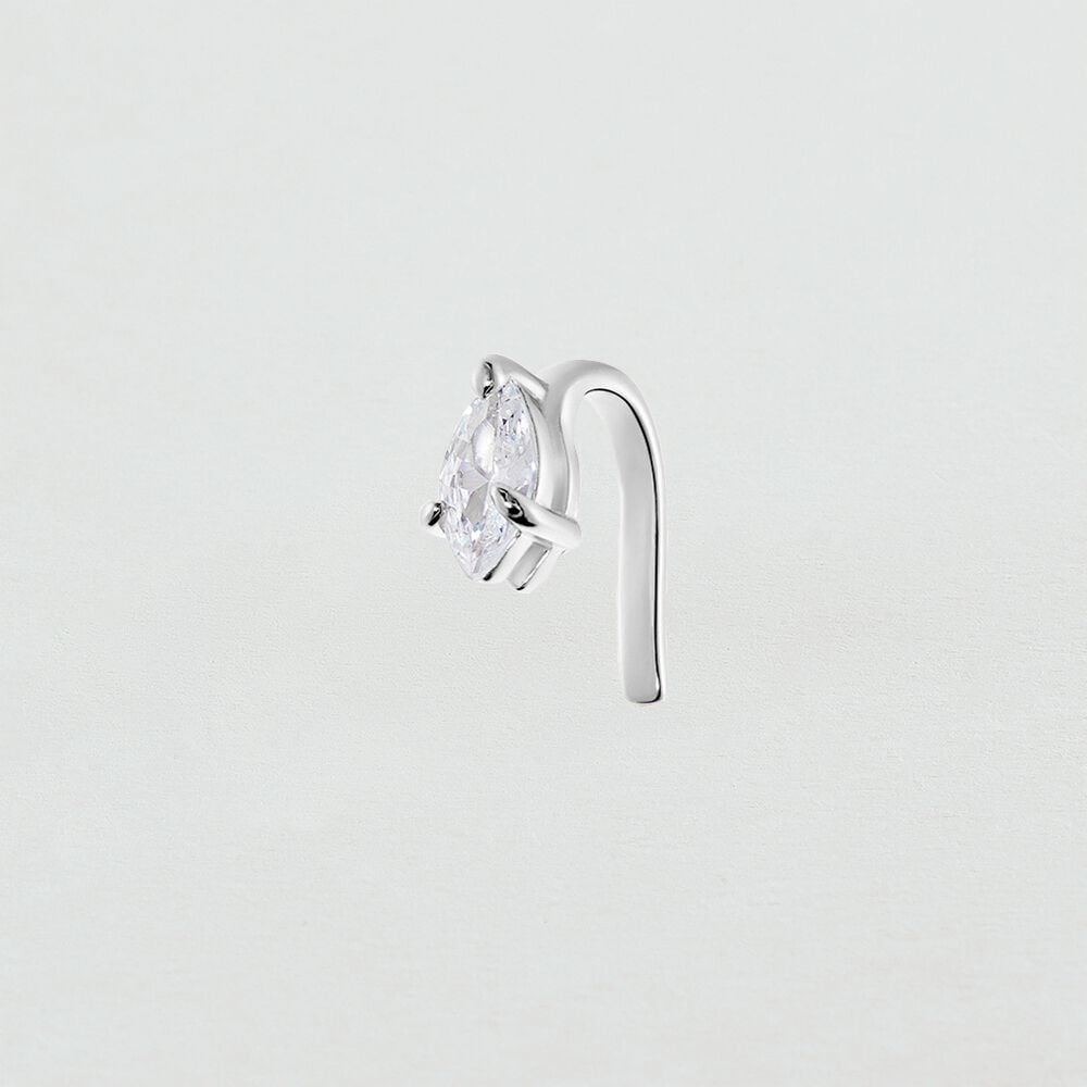 Ear cuff SNAKY - Cristal / Plateado - Piercings  | Agatha