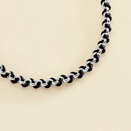Collar midi TWIGGY - Plateado / azul oscuro - Collares  | Agatha