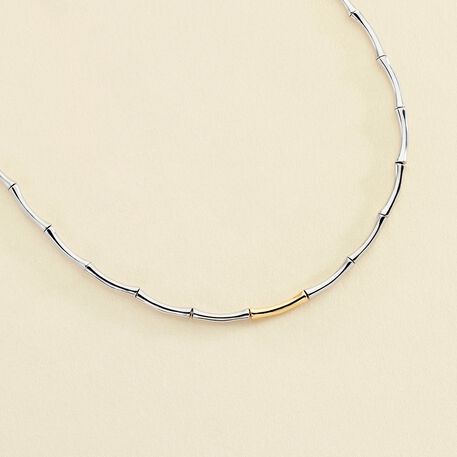 Collar corto BAMBOO - Plata / Oro - Collares  | Agatha