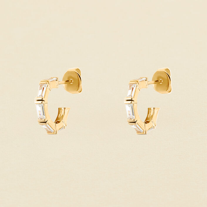 Criollas LUCILLE - Cristal / Dorado - Pendientes  | Agatha