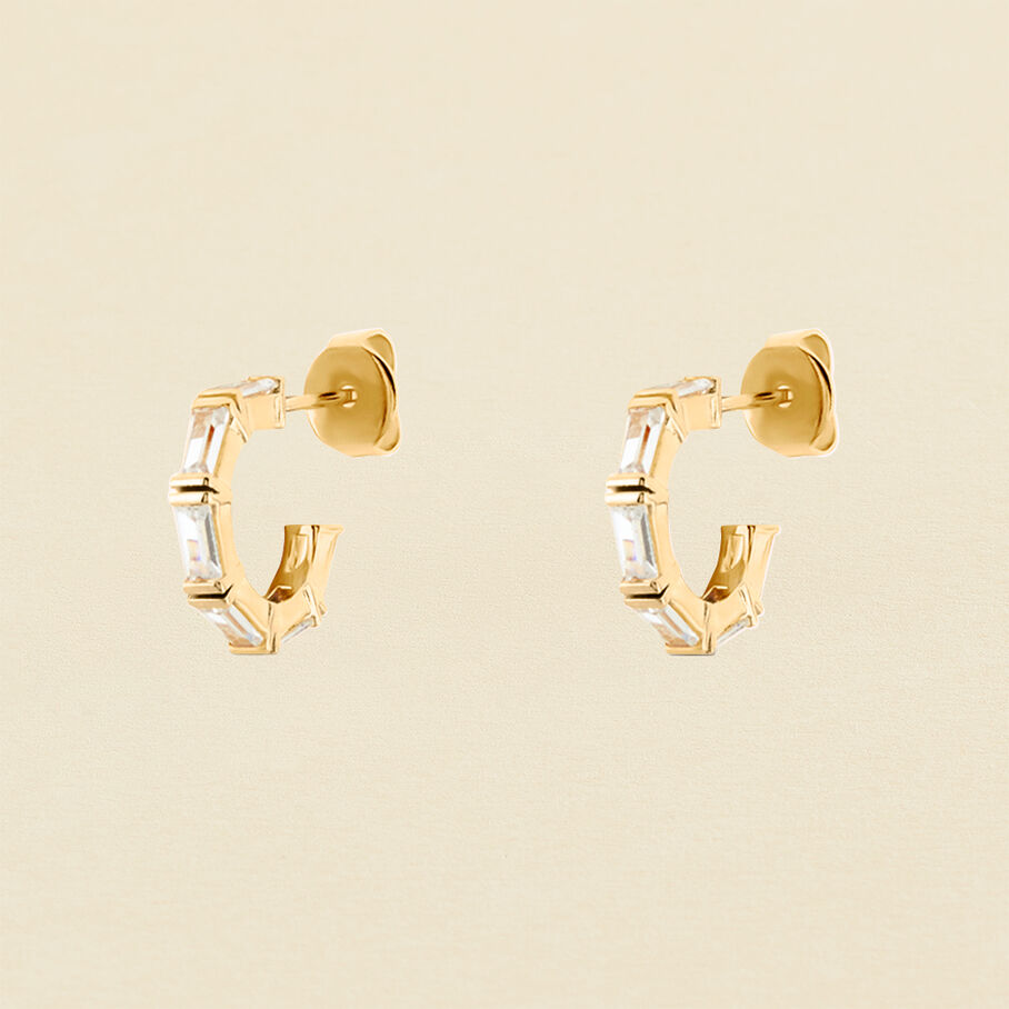 Criollas LUCILLE - Cristal / Oro - Pendientes  | Agatha