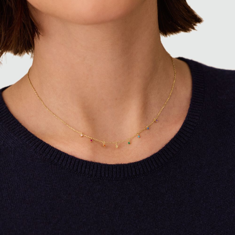 Collar corto IRIS - Multicolor / Oro - Collar corto  | Agatha