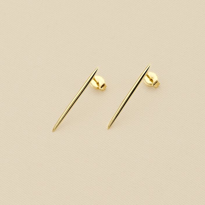 Pendientes largos RADIEUX - Dorado - Pendientes  | Agatha