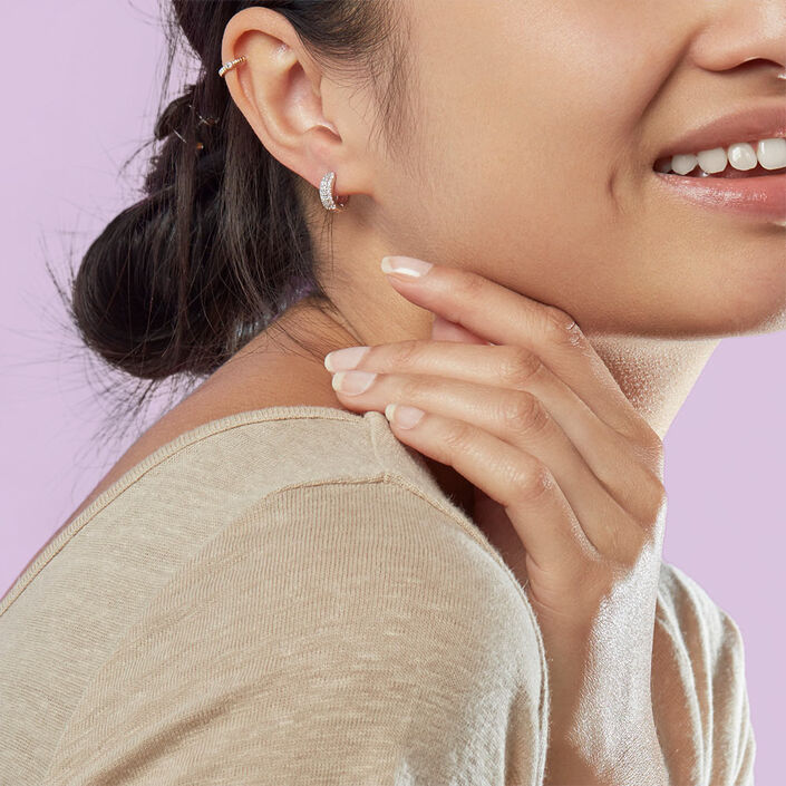 Piercing criolla TRIO - Cristal / Plateado - Piercings  | Agatha