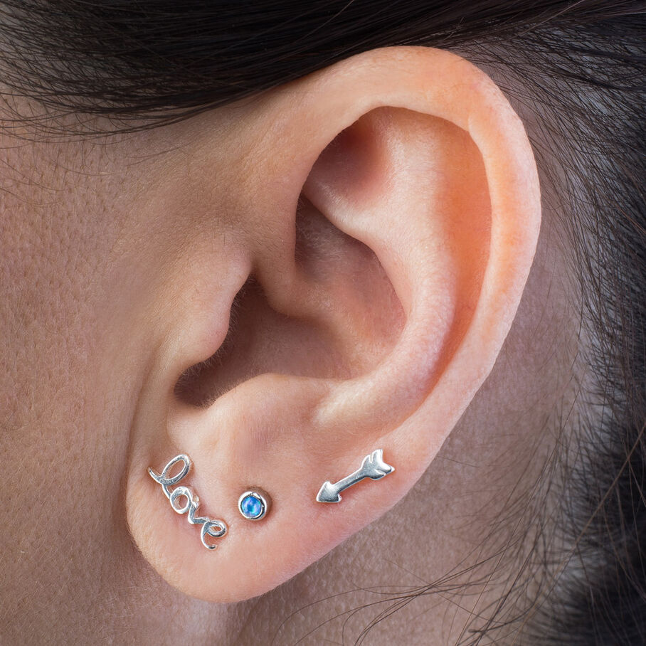Piercing mini OPALO - Azul / Plata - Piercings  | Agatha