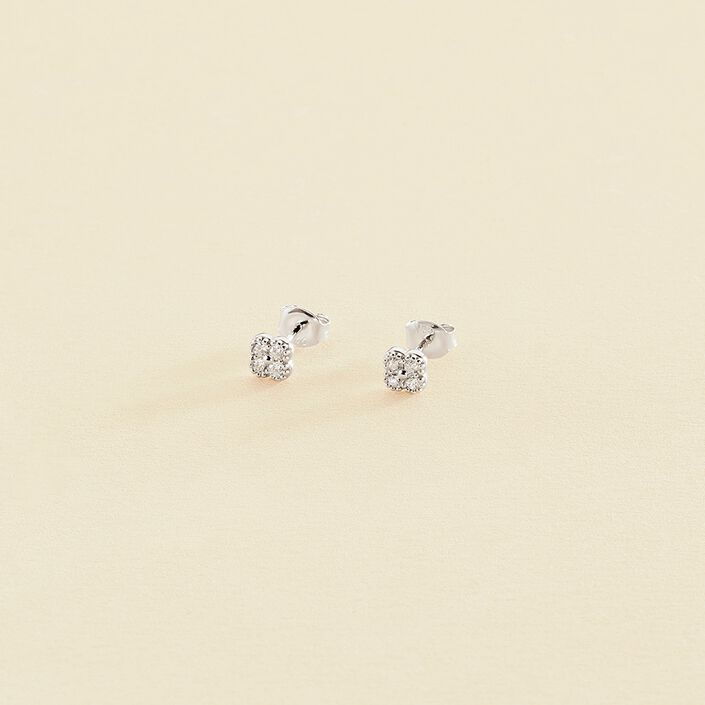 Pendientes cortos BELOVED - Cristal / Plateado - Pendientes  | Agatha
