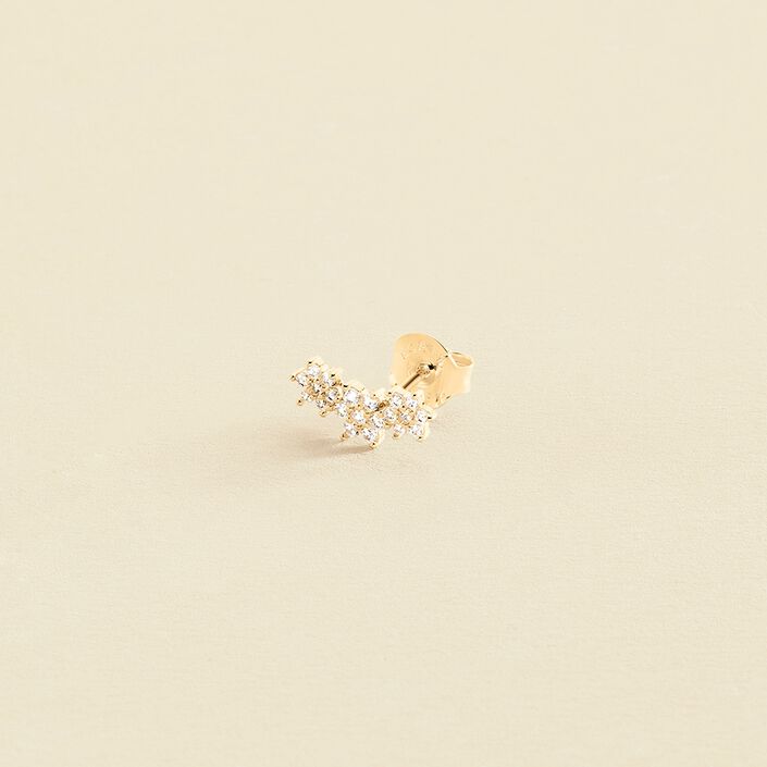 Piercing mini TRIOFLOR - Cristal / Dorado - Piercings  | Agatha