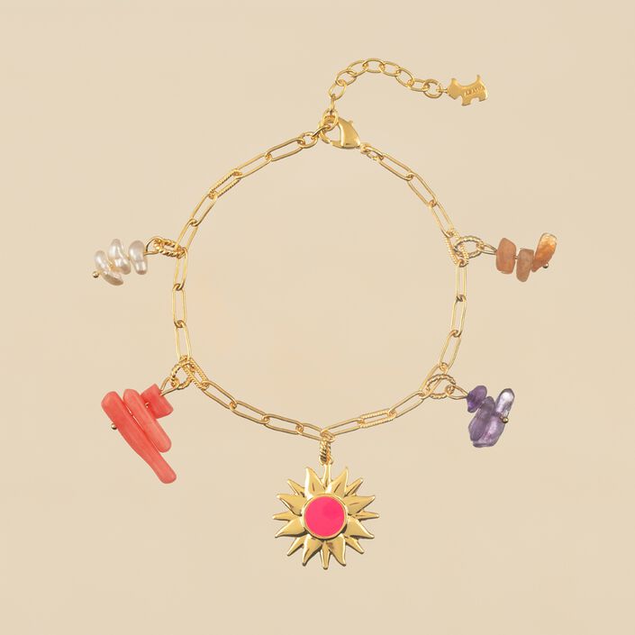 Pulsera de cadena RODEO - Multicolor / Oro - Pulseras  | Agatha