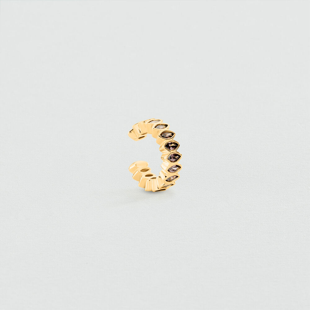 Earcuff LUCKY - Marr&oacute;n / Dorado - Pendientes  | Agatha