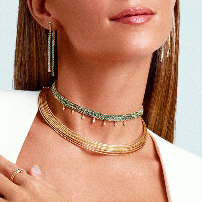 Chocker BERENICE - Verde / Dorado - Collares  | Agatha