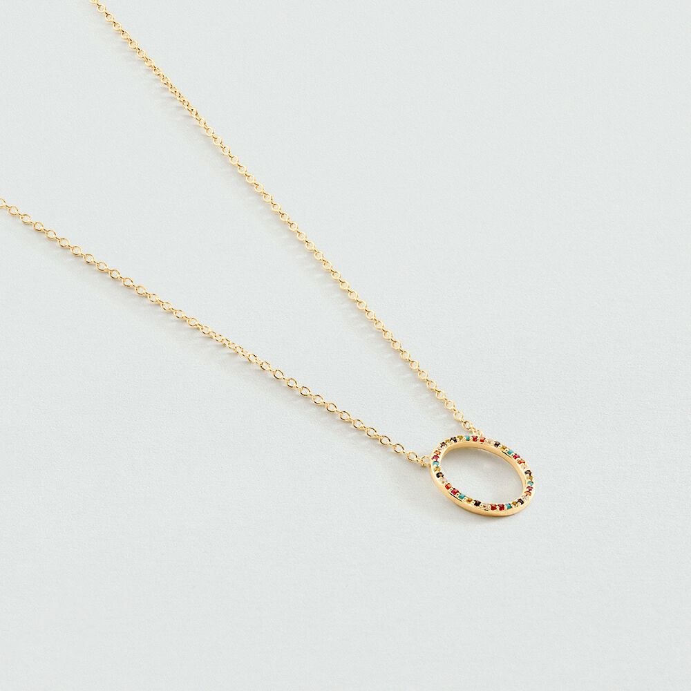 Collar corto RAINBOW - Multicolor / Oro - Collar corto  | Agatha