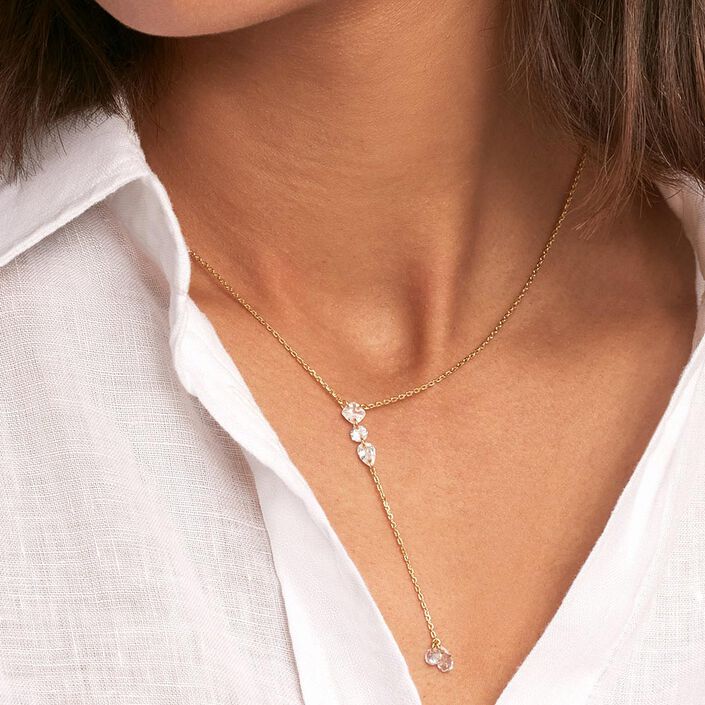 Collar midi PETILLE - Cristal / Oro - Collares  | Agatha