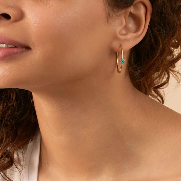 Criollas BELOVED - Turquesa / Oro - Pendientes  | Agatha